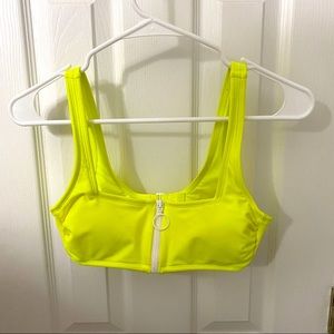 Yellow neon bathing suit top